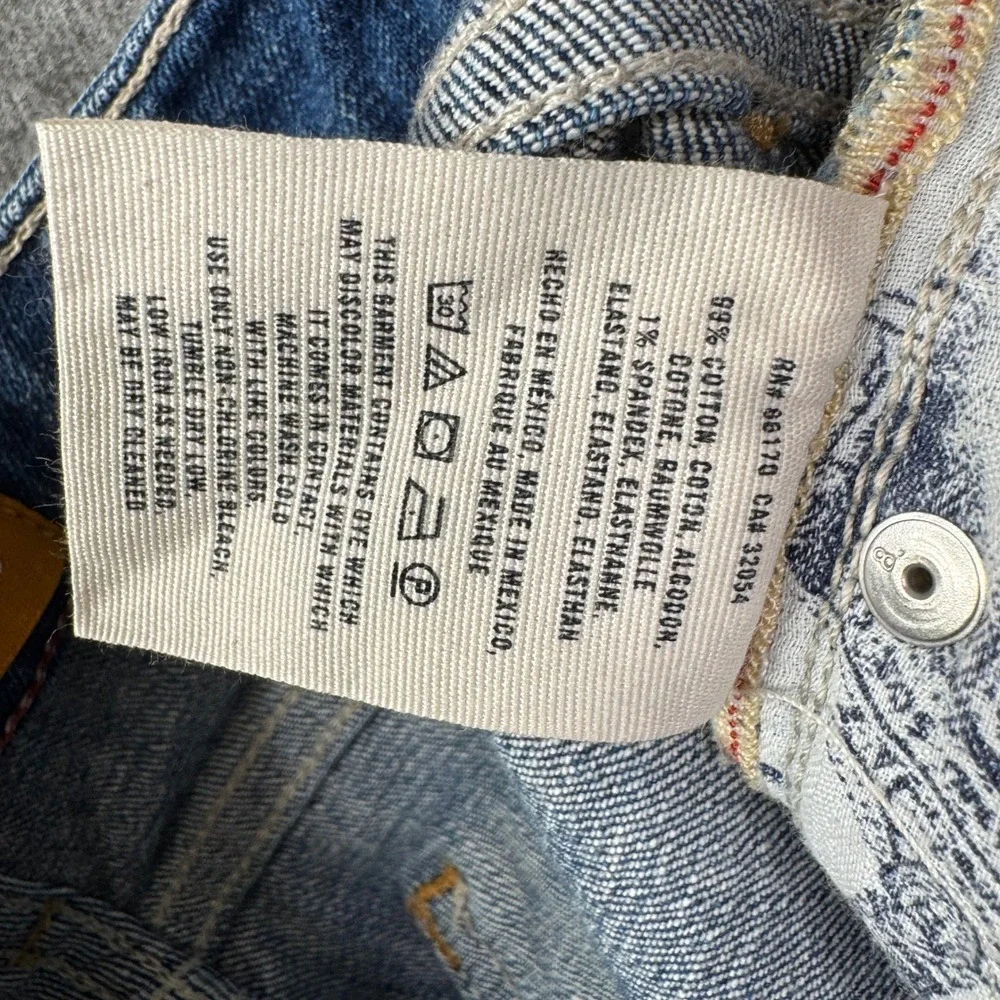 Anthropologie Pilcro Denim Shorts Distressed Blue Jean Rolled hem Shorts size 25 - Picture 4 of 7